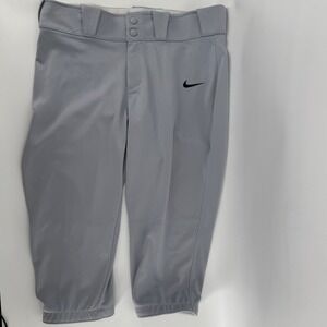 Nike Womens Slim Fit Baseball Softball Pants Grey Size L Athletic